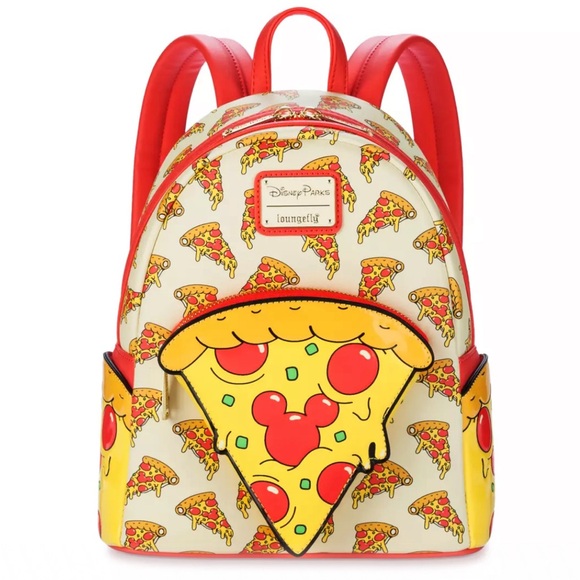 Loungefly Disney Parks Mini Backpack and Matching Ears-pizza- Disney Eats - Picture 1 of 7